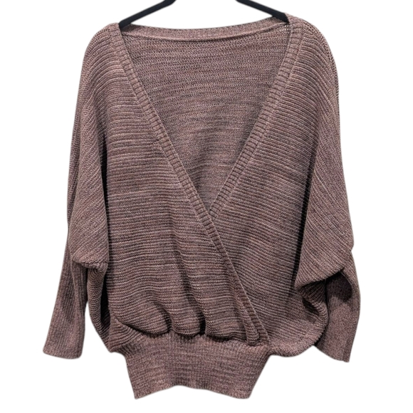 Prana Women's Cloud Blush Deep V Back Coronet Sweater Travel Slouchy (M) - Picture 4 of 8